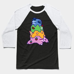 Fruit Sloth Stack Baseball T-Shirt